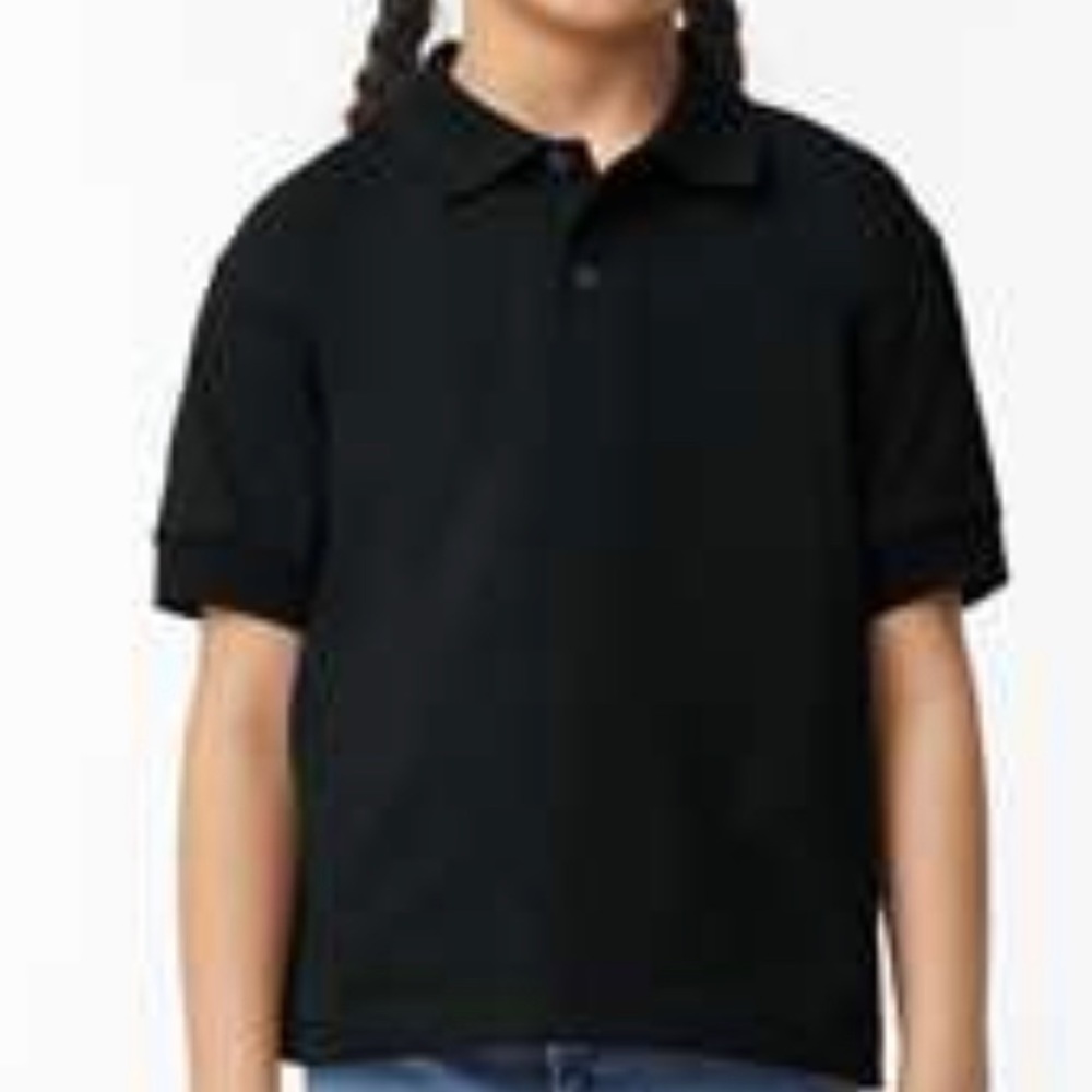 Gildan youth polo black